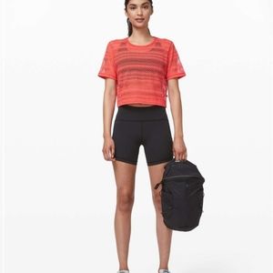 Like new Lululemon Sweat Your Heart Out Short Sleeve Crop